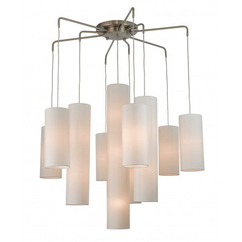 9 Light Brushed Nickel Foyer Chandelier Livex