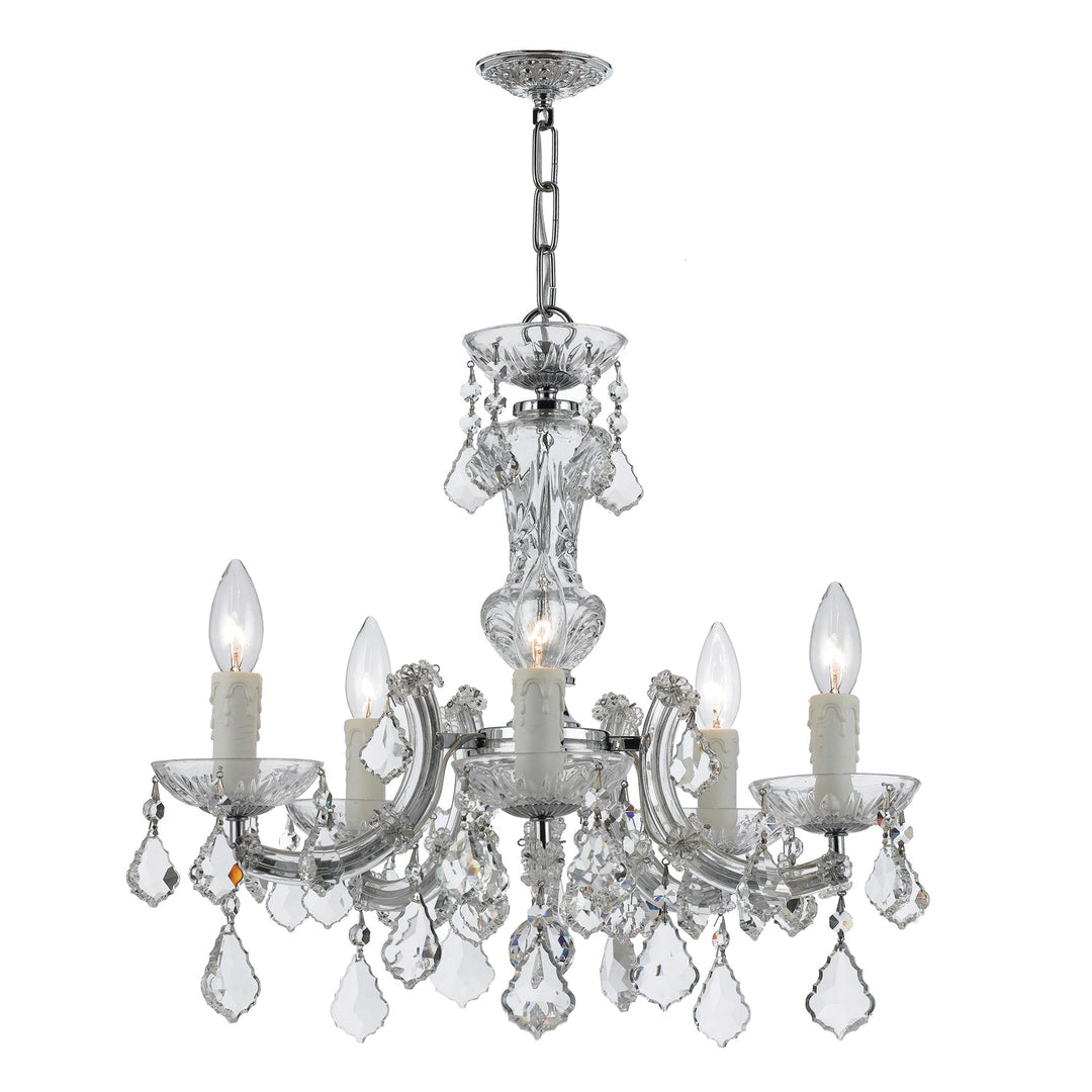 Maria Theresa 5 Light Swarovski Strass Crystal Polished Chrome Chandelier Crystorama