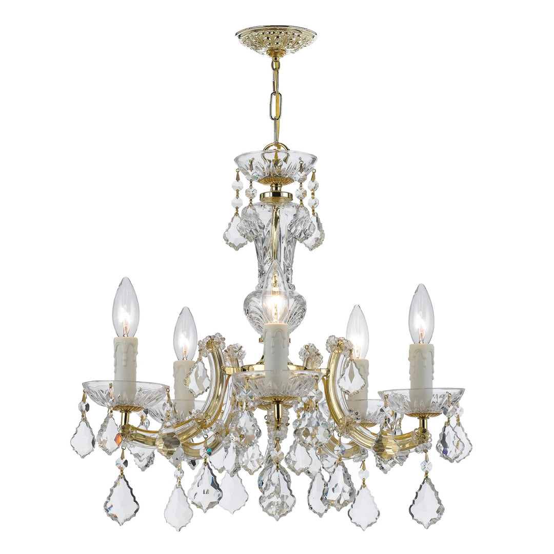 Maria Theresa 5 Light Spectra Crystal Gold Chandelier Crystorama