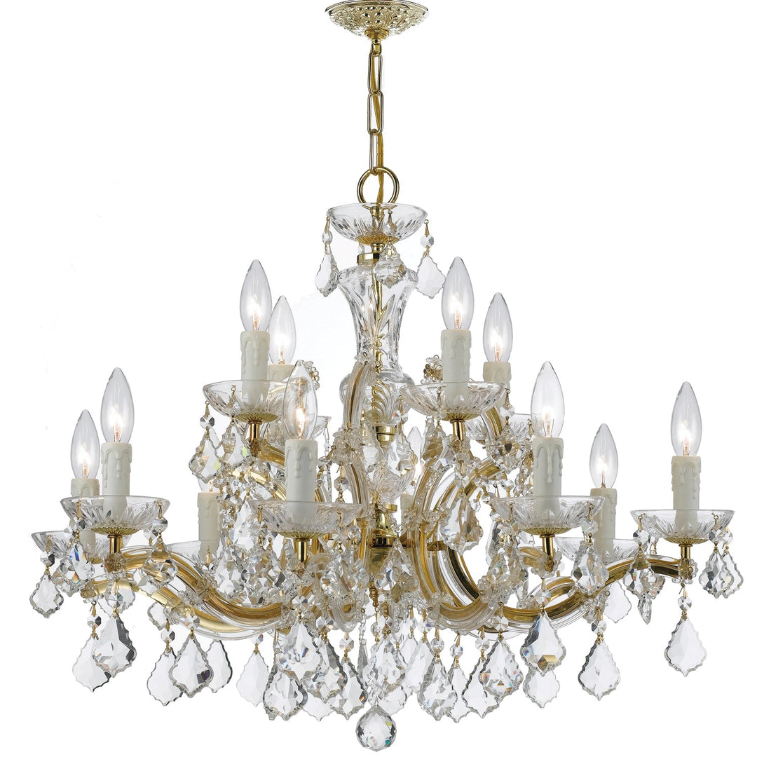 Maria Theresa 12 Light Spectra Crystal Gold Chandelier Crystorama