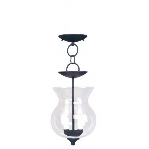 2 Light Black Chain Hang/Ceiling Mount Livex