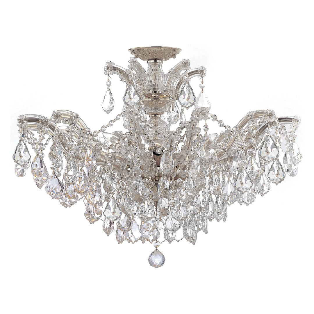 Maria Theresa 6 Light Spectra Crystal Polished Chrome Semi Flush Mount Crystorama