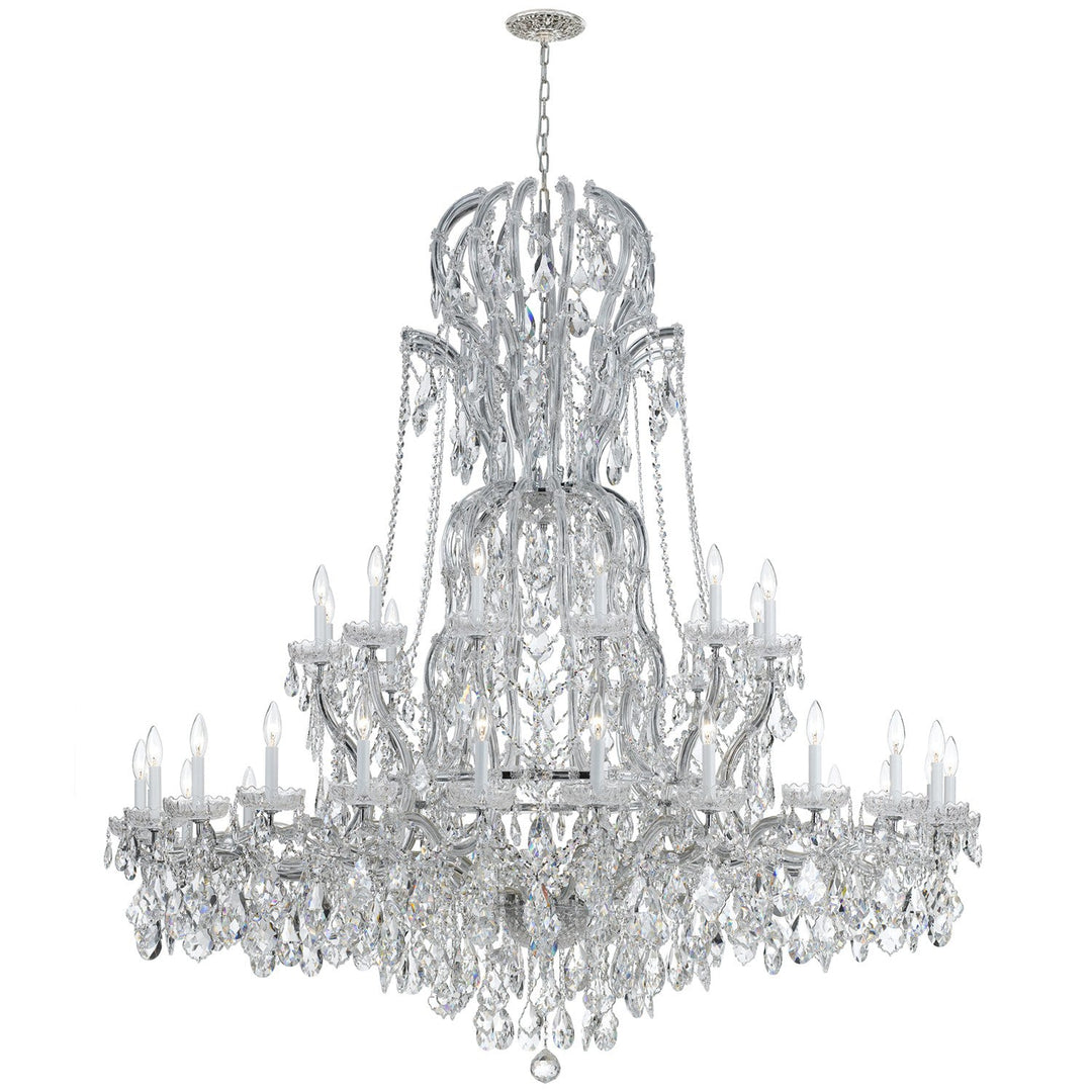 Maria Theresa 37 Light Hand Cut Crystal Polished Chrome Chandelier Crystorama