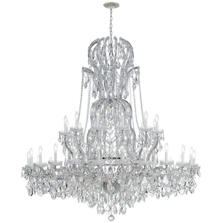 Crystorama Crystorama Maria Theresa 37 Light Hand Cut Crystal Polished Chrome Chandelier
