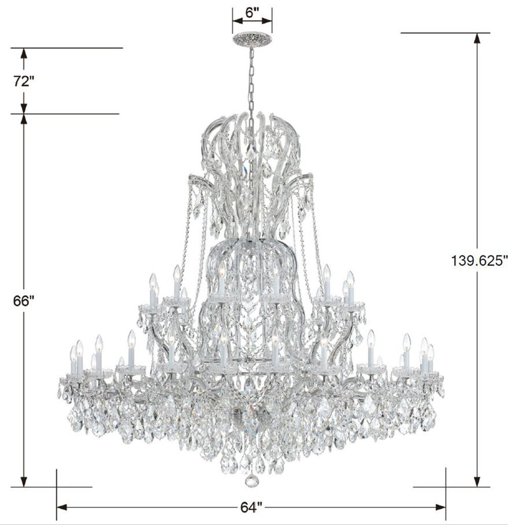 Maria Theresa 37 Light Spectra Crystal Polished Chrome Chandelier Crystorama