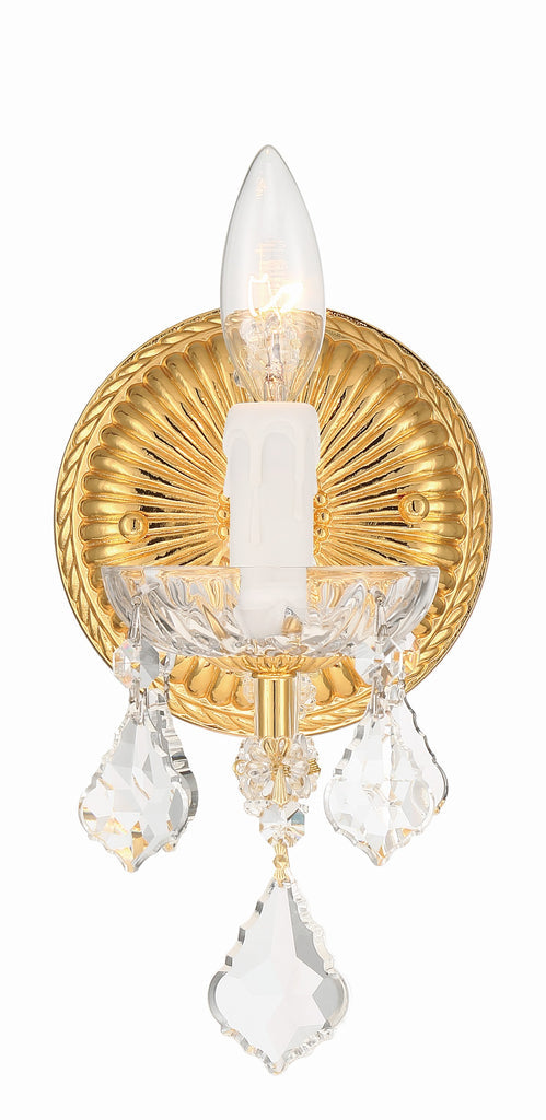 Crystorama Crystorama Maria Theresa 1 Light Hand Cut Crystal Gold Sconce