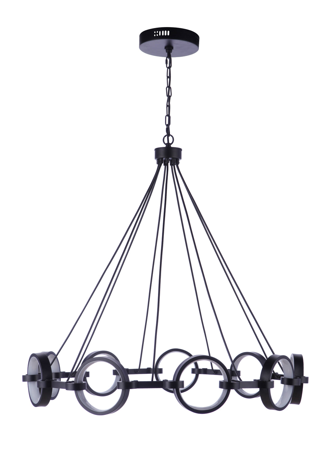 Context 9 Light LED Chandelier in Flat Black CRAFTMADE