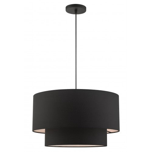 3 Light Black Pendant Livex