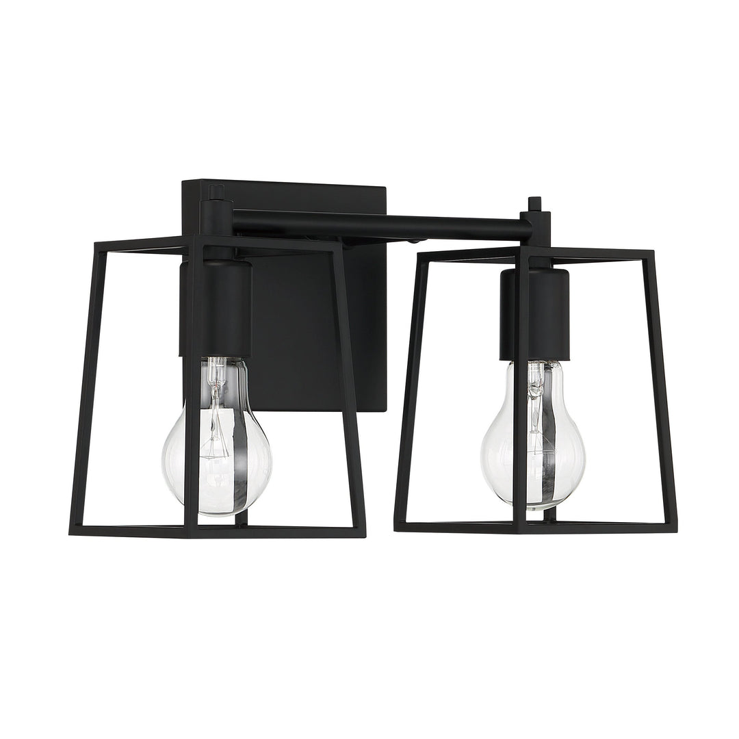 Dunn 2 Light Vanity in Flat Black CRAFTMADE