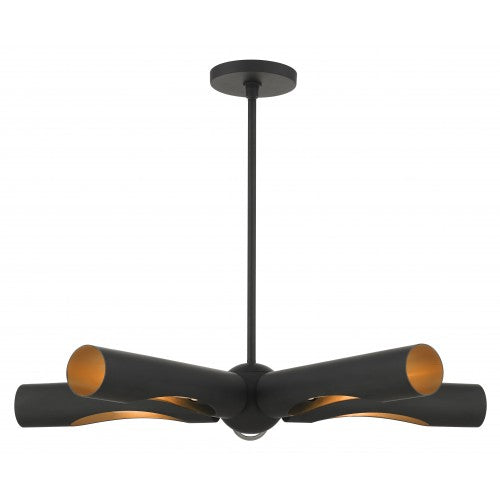 5 Light Black Chandelier Livex