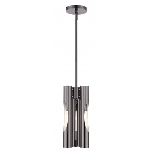 3 Light Black Chrome Pendant Chandelier Livex