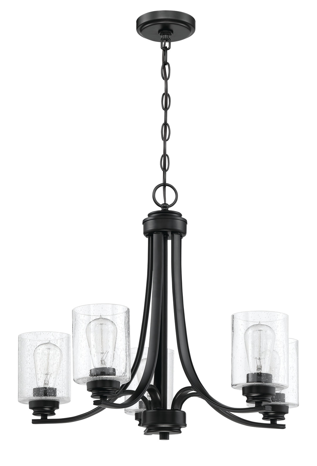 Bolden 5 Light Chandelier in Flat Black CRAFTMADE