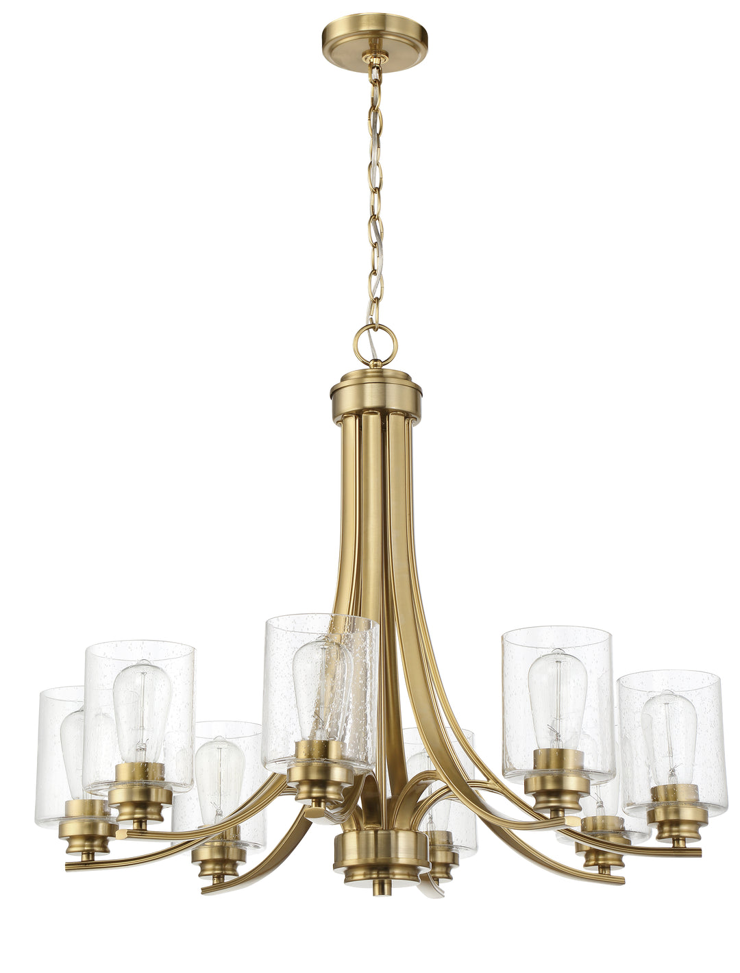 Bolden 8 Light Chandelier in Satin Brass CRAFTMADE