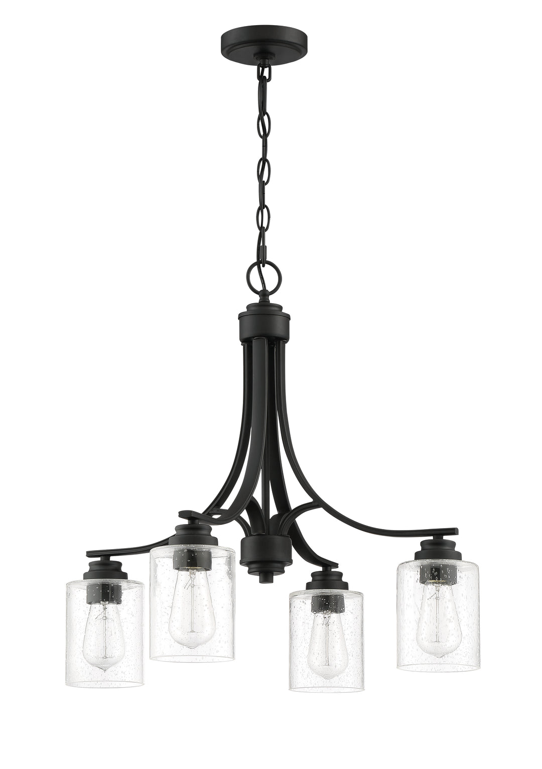 Bolden 4 Light Chandelier in Flat Black CRAFTMADE