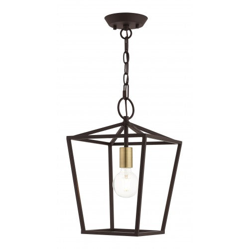 1 Light Bronze Convertible Lantern Livex