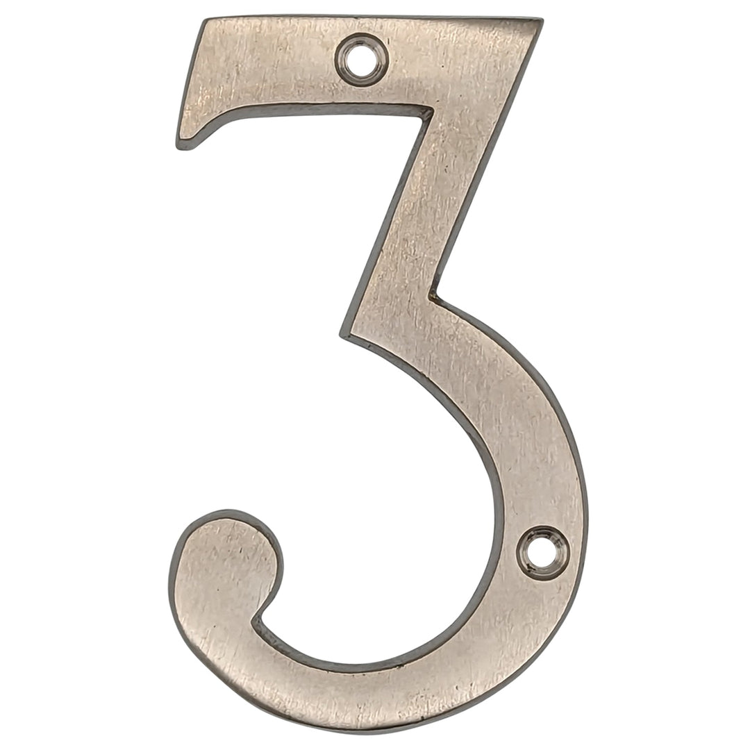 4 Inch Tall House Number 3 COPPER MOUNTAIN HARDWARE