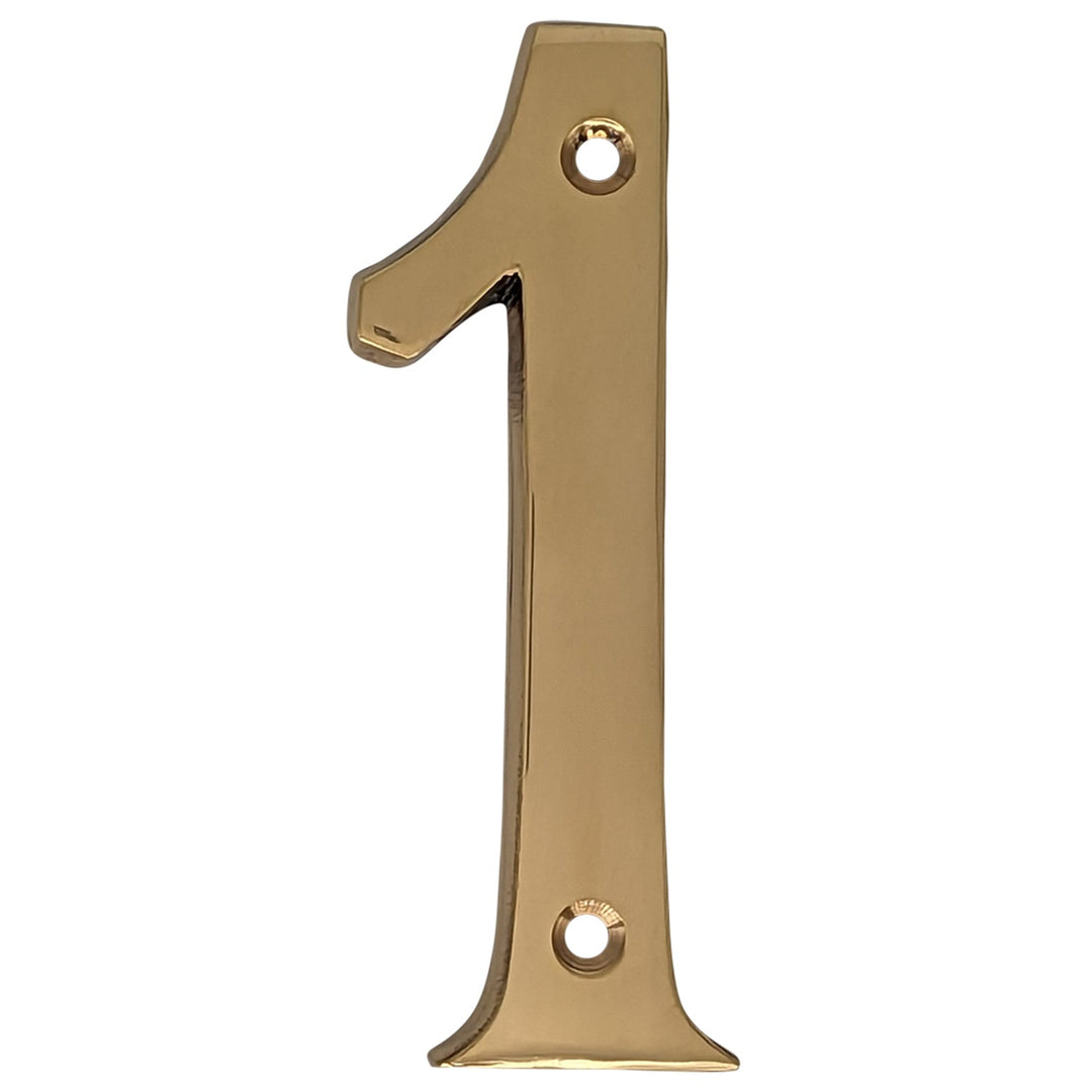 4 Inch Tall House Number 1 COPPER MOUNTAIN HARDWARE