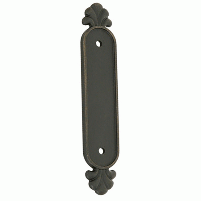 5 1/4 Inch (3 Inch c-c) Tuscany Bronze Back Plate (Medium Bronze Finish) EMTEK