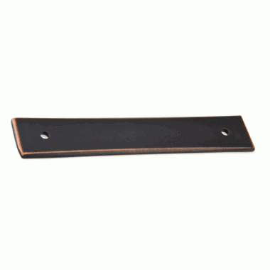 5 1/8 Inch (4 Inch c-c) Neos Back Plate Venetian Rubbed Bronze Finish EMTEK