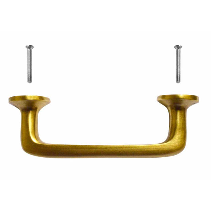 5 Inch (4 Inch c-c) Traditional Solid Brass Cabinet Pull (Antique Brass Finish) Copper Mountain Hardware