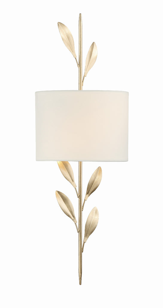 Crystorama Crystorama Broche 2 Light Antique Gold Sconce