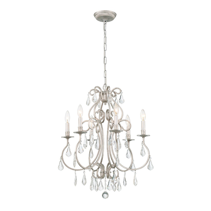 Crystorama Crystorama Ashton 6 Light Swarovski Strass Crystal Olde Silver Chandelier