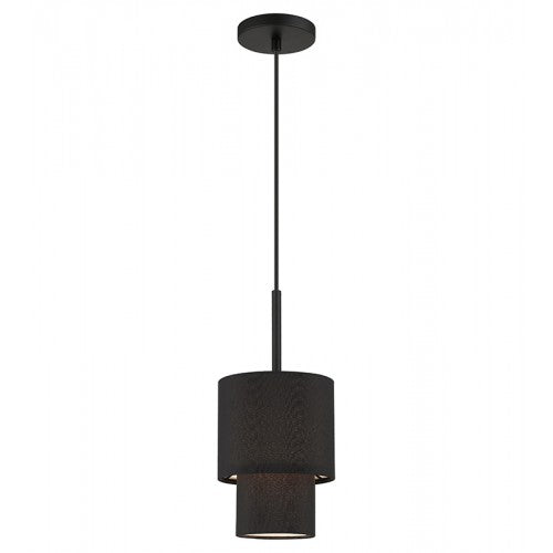 1 Light Black Mini Pendant Livex