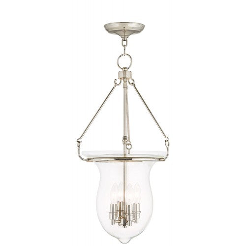 4 Light Polished Nickel Pendant Livex