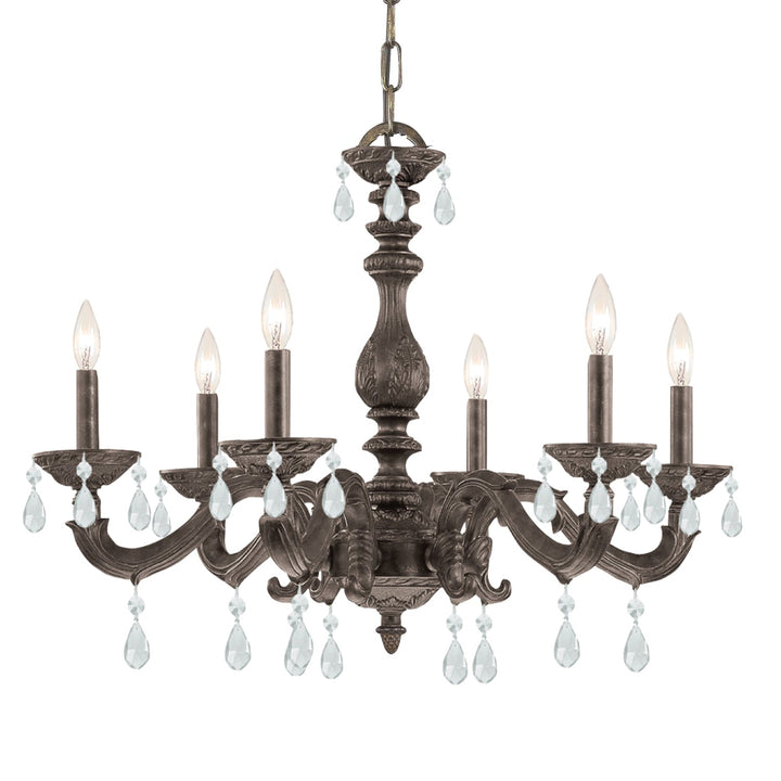 Crystorama Crystorama Paris Market 6 Light Swarovski Strass Crystal Venetian Bronze Chandelier
