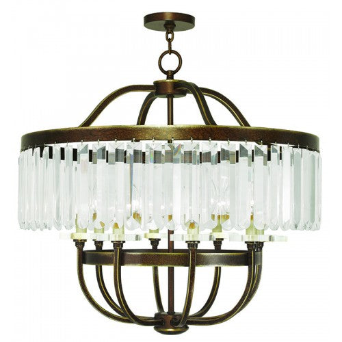 8 Light Palaciall Bronze Chandelier Livex
