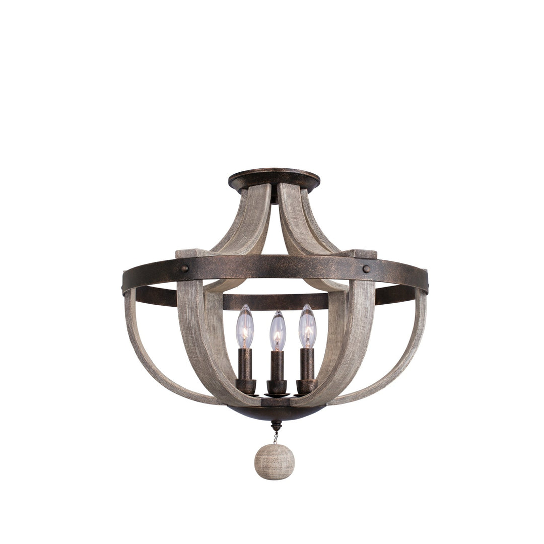 Harper 3 Light Semi Flush Mount Kalco