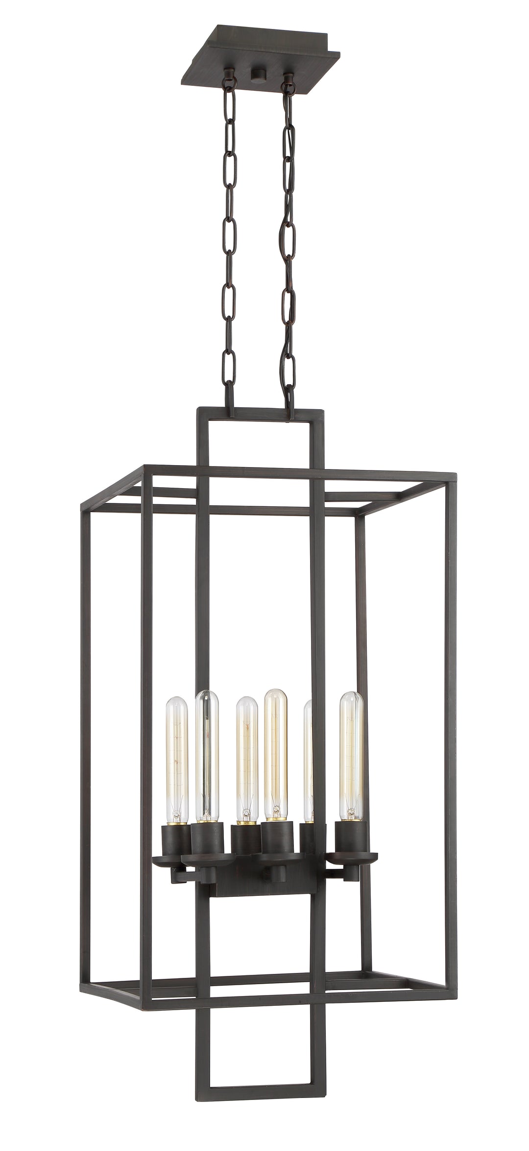 Cubic 6 Light Foyer in Aged Bronze Brushed CRAFTMADE