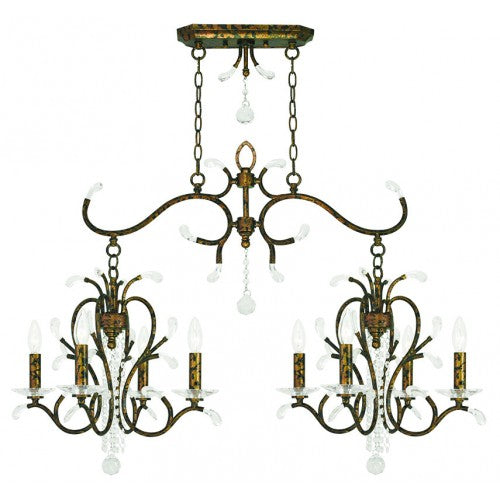 4 Light + 4 Light VBR Linear Chandelier Livex