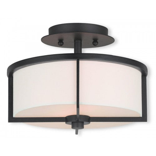 2 Light Bronze Ceiling Mount Livex