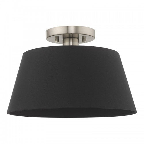 1 Light Brushed Nickel Ceiling Mount Livex