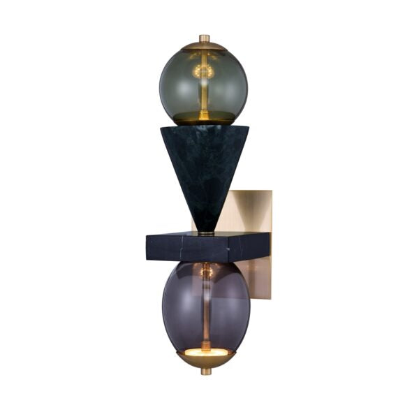 Demi Green Marble LED Wall Sconce Kalco