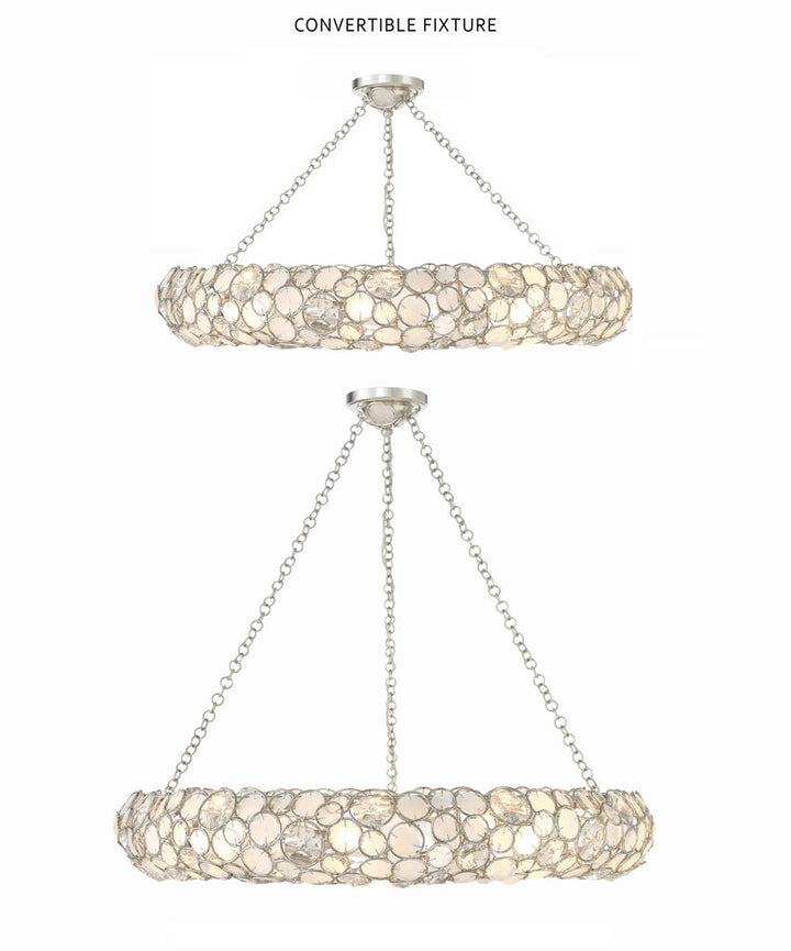 Crystorama Crystorama Palla 8 Light Antique Silver Chandelier