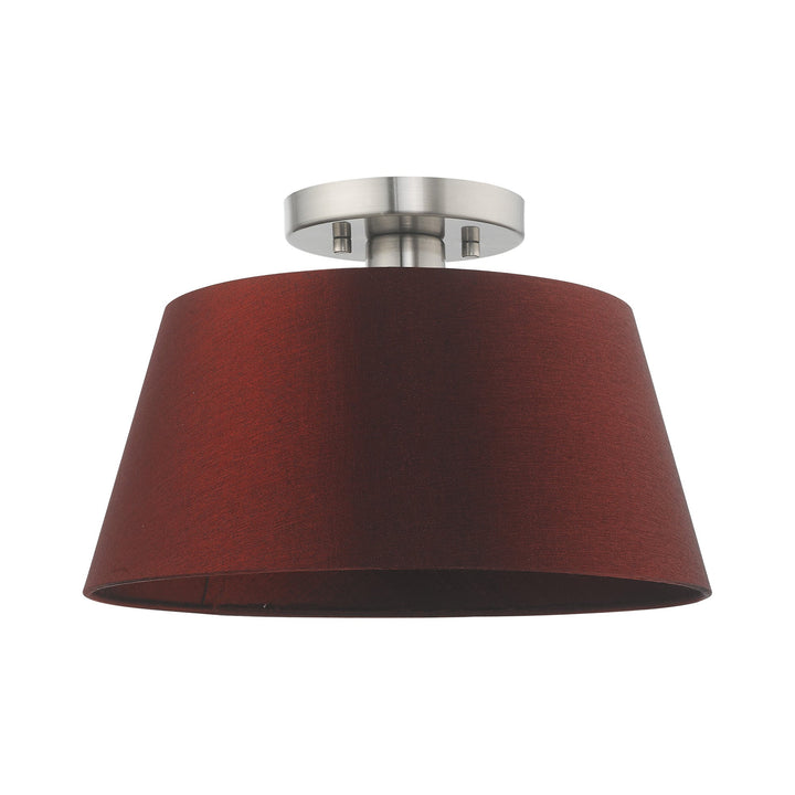 1 Light Brushed Nickel Ceiling Mount Livex