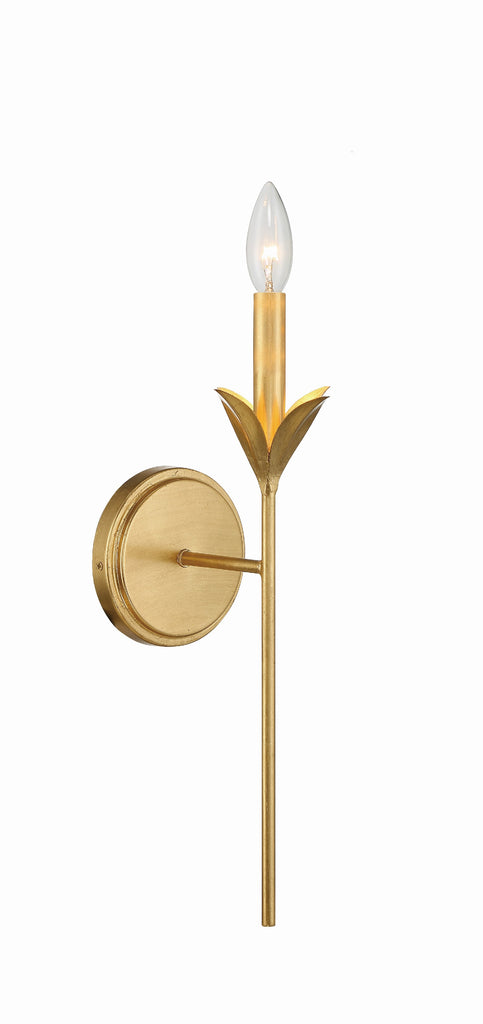Crystorama Crystorama Broche 1 Light Antique Gold Sconce