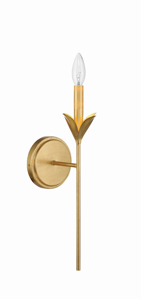 Crystorama Crystorama Broche 1 Light Antique Gold Sconce