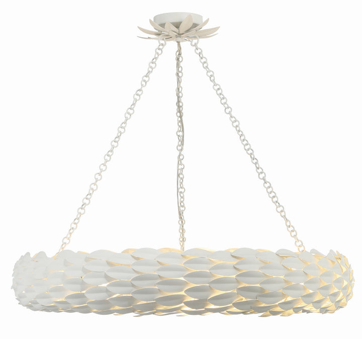 Crystorama Crystorama Broche 8 Light Matte White Chandelier