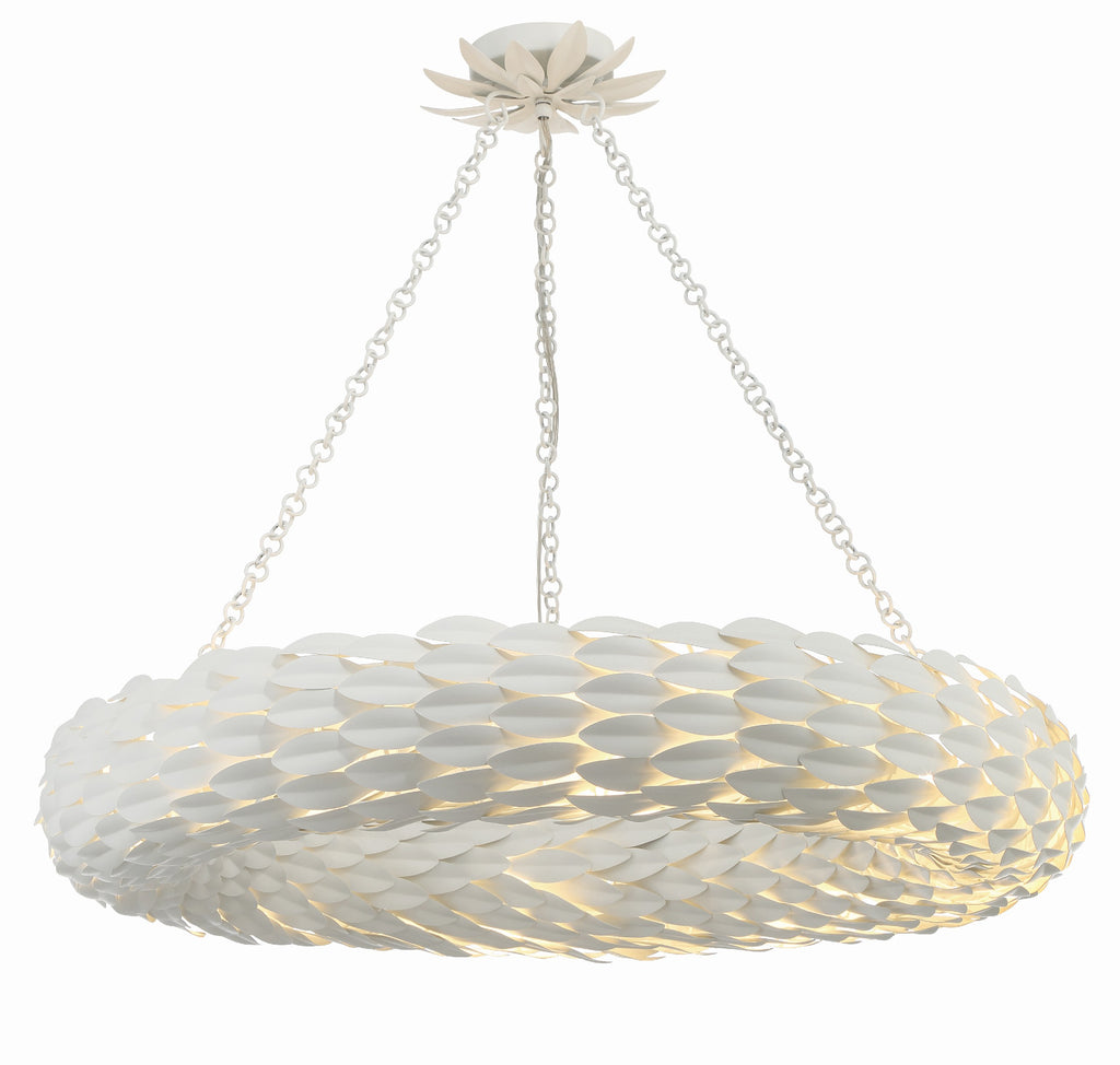 Crystorama Crystorama Broche 8 Light Matte White Chandelier