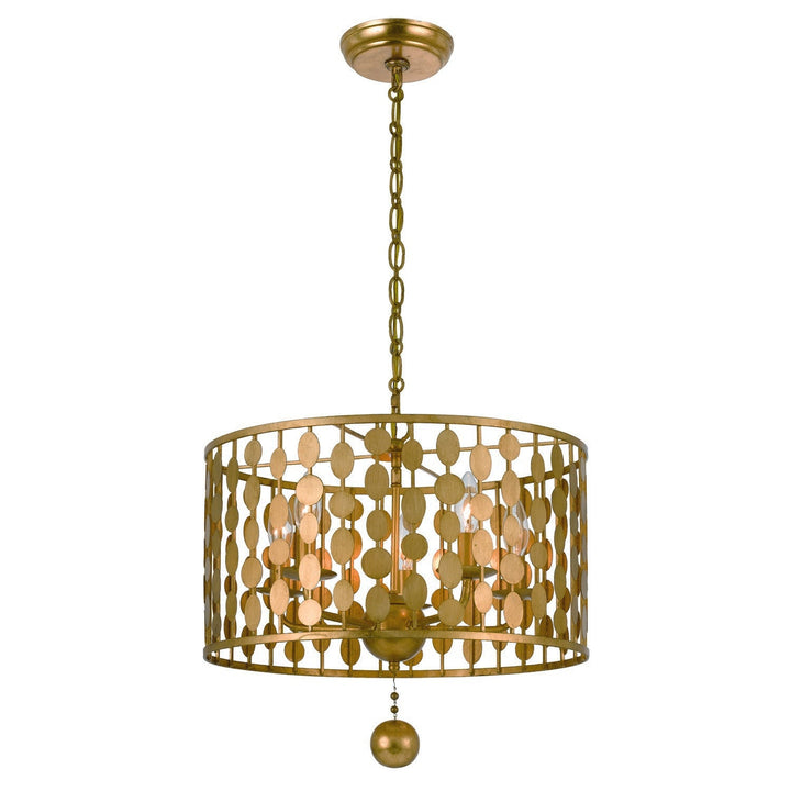 Crystorama Crystorama Layla 5 Light Antique Gold Chandelier