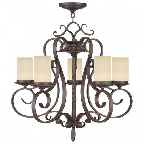 5 Light Imperial Bronze Chandelier Livex