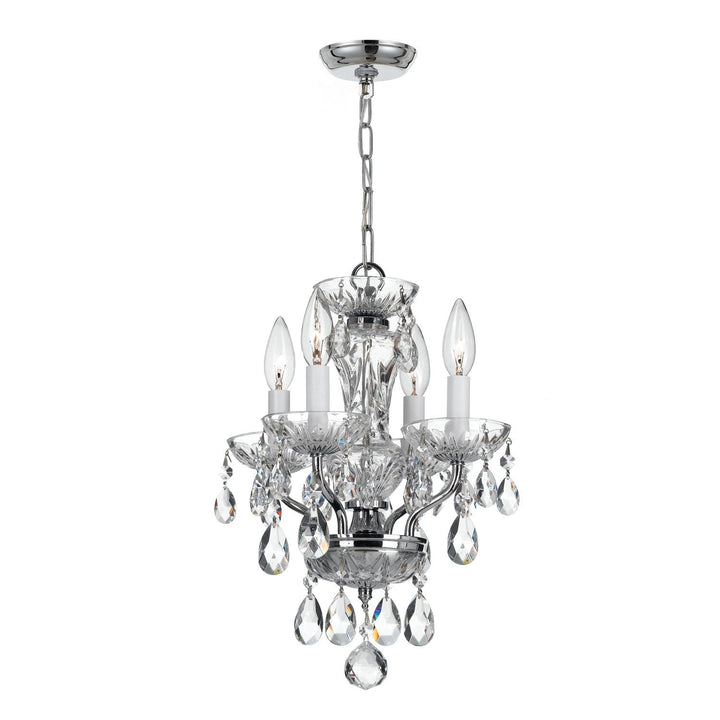 Crystorama Crystorama Traditional Crystal 4 Light Swarovski Strass Crystal Polished Chrome Mini Chandelier