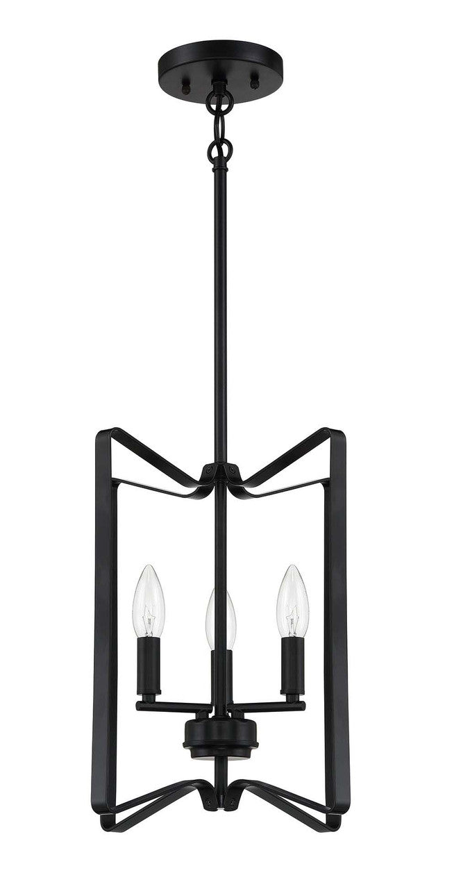 Shayna 3 Light Foyer in Flat Black