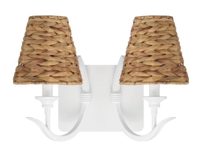 ##Antique Hardware## Kokomo 2 Light Wall Sconce in Matte White