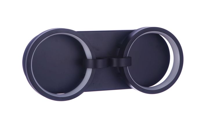 Antique Hardware Context 2 Light LED Vanity in Flat Black Bath and Vanity