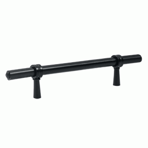 6 1/2 Inch Deltana Solid Brass Adjustable Pull (Matte Black Finish) DELTANA