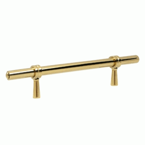 6 1/2 Inch Deltana Solid Brass Adjustable Pull (PVD Lifetime Polished Brass Finish) DELTANA